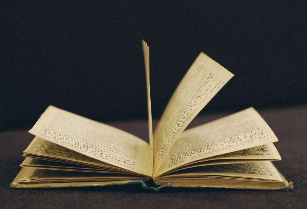 Livre ancien ouvert sur des pages jaunies